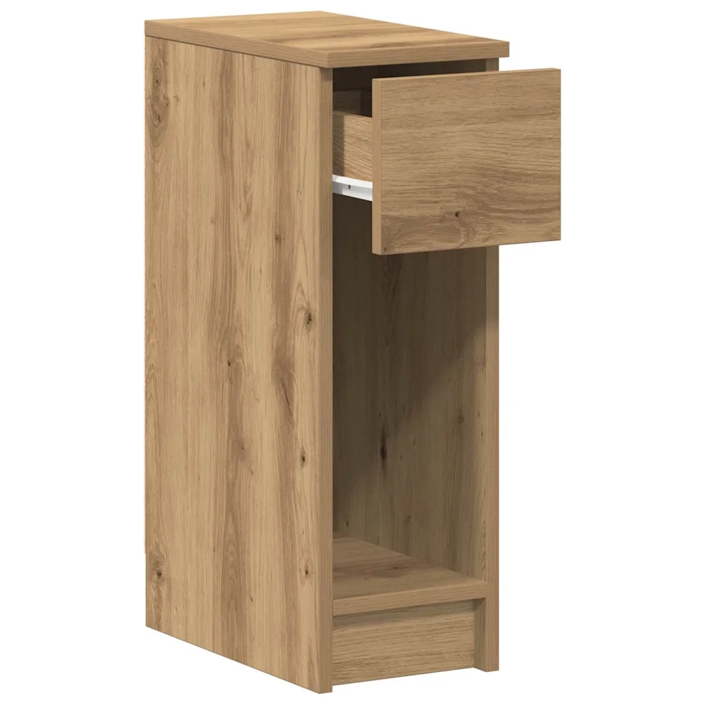 Comodino con Cassetto Rovere Artigianale 20x36x60 cm 858711