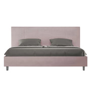 BS COM Letto matrimoniale king size contenitore imbottito 180x200 microfibra glicine