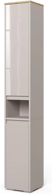 Armadio per il bagno Majest, Cachemire, 30.2 x 191.5 cm con 2 porte, per la conservazione con sei ripiani regolabili
