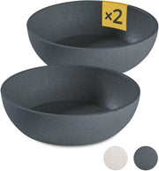 Bacino per cani 2 x 1L I Colore grigio I Resistente al lavastoviglie I Diametro 17,5 cm I Bacino per grandi cani I Bacino per acqua per cani I Bacino per cibo per cani I Bacino per cani | Bacino per bere per cani e bacino per cibo per cani