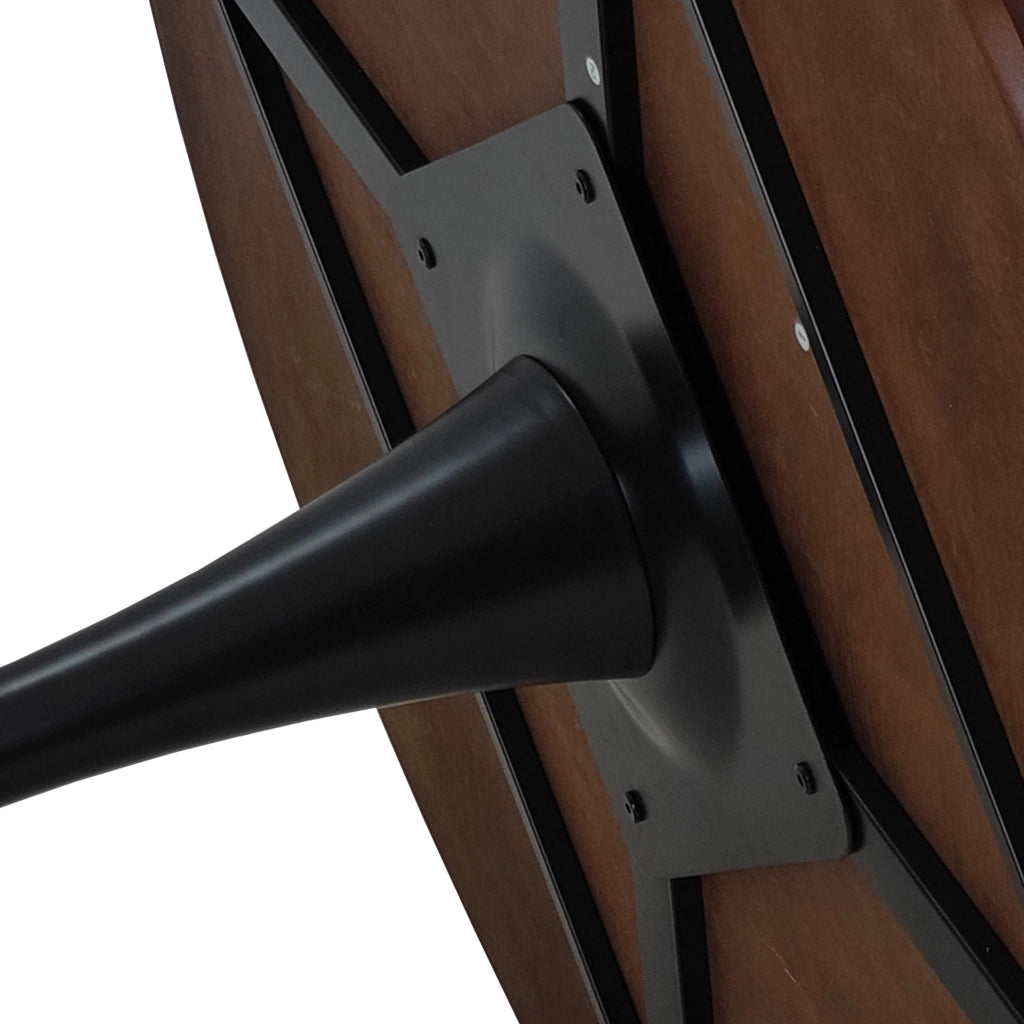 Tavolo da Pranzo Rotondo ¨C MINIMAL ¨C Piano in Legno Rovere, Base in Metallo, ?120 cm