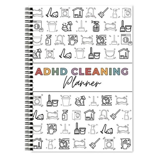 Agenda per ADHD - Pianificatore di pulizia - Elenco di controllo quotidiano/settimanale/mensile - Disegno intuitivo - Sezioni personalizzabili - Sistema di codifica a colori