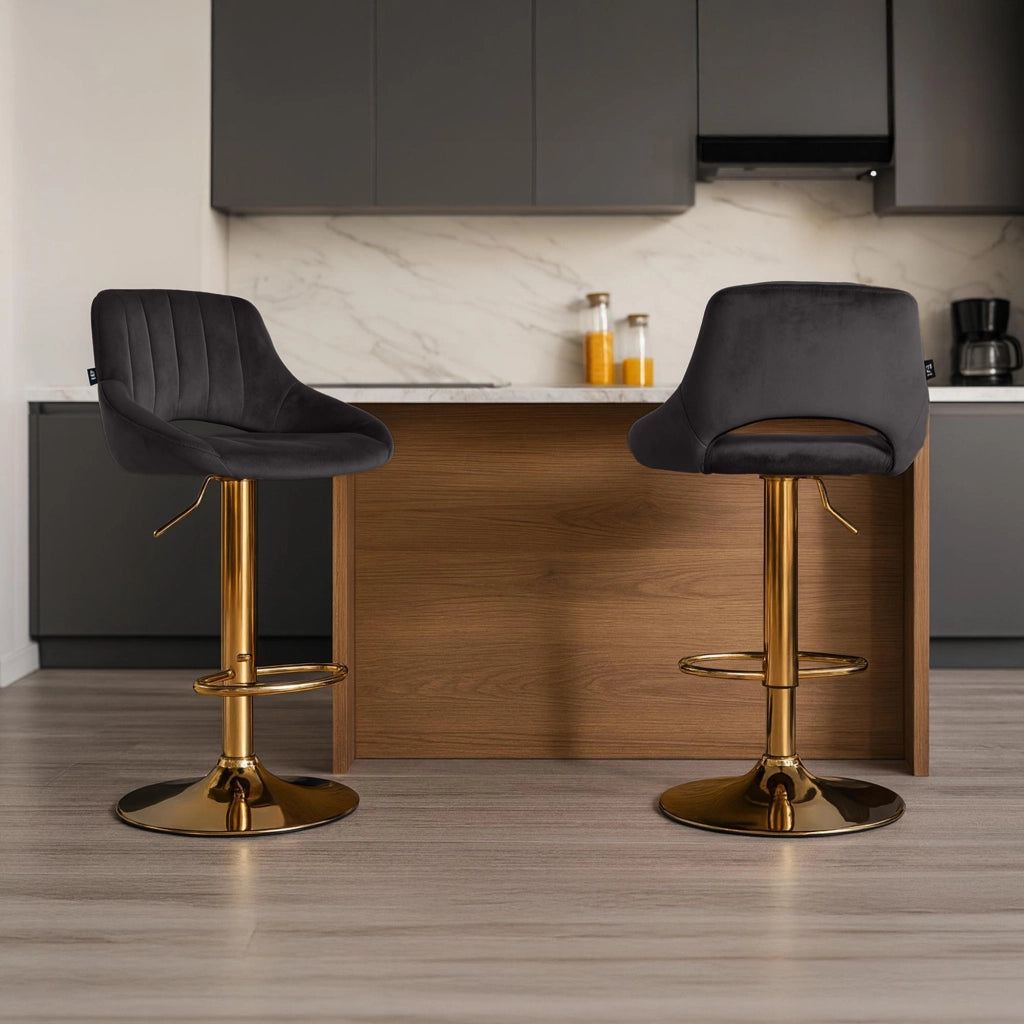 Set di 2 sgabelli da bar Milet velluto G 6