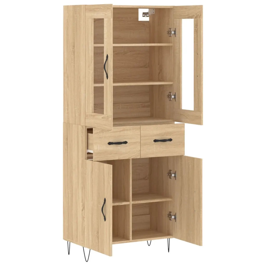 Credenza Rovere Sonoma 69,5x34x180 cm in Legno Multistrato 3198564