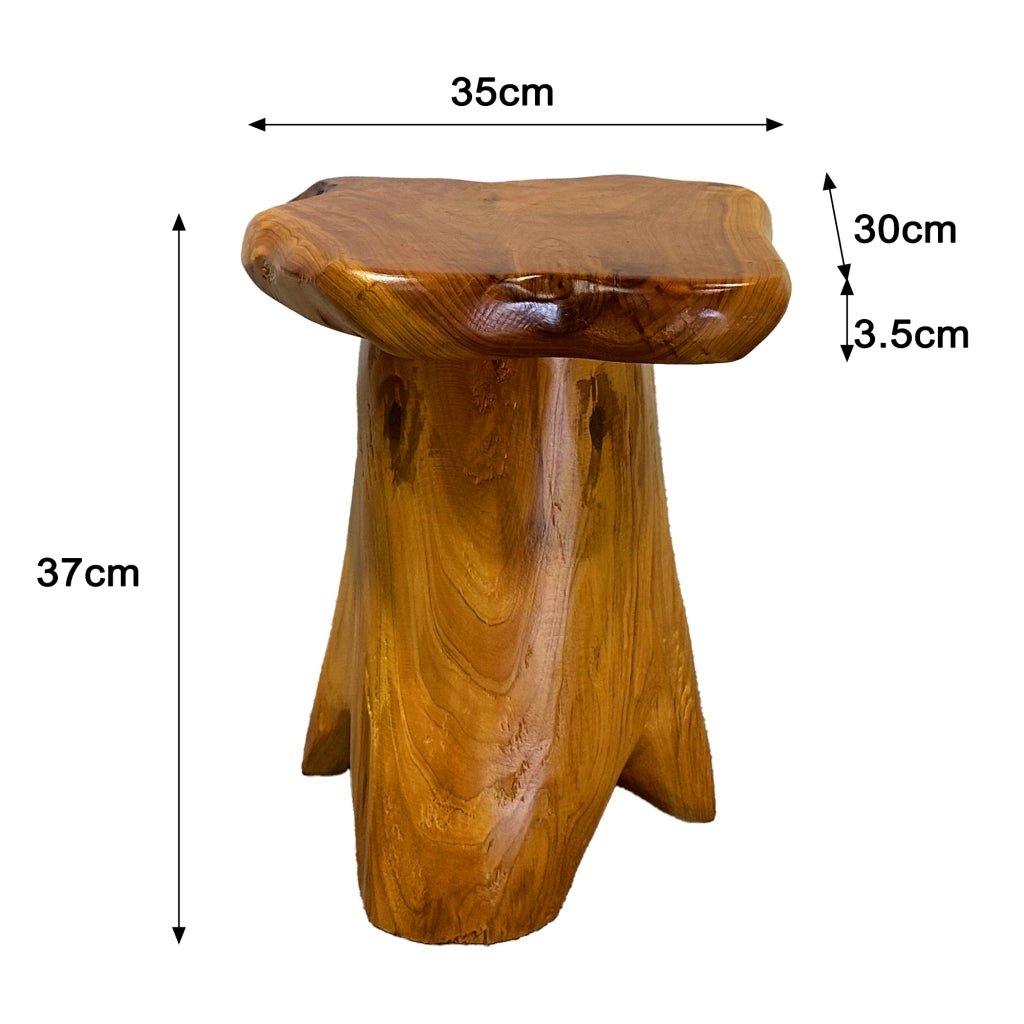 TAVOLINO multiuso in legno massello di abete, forma irregolare, naturale
