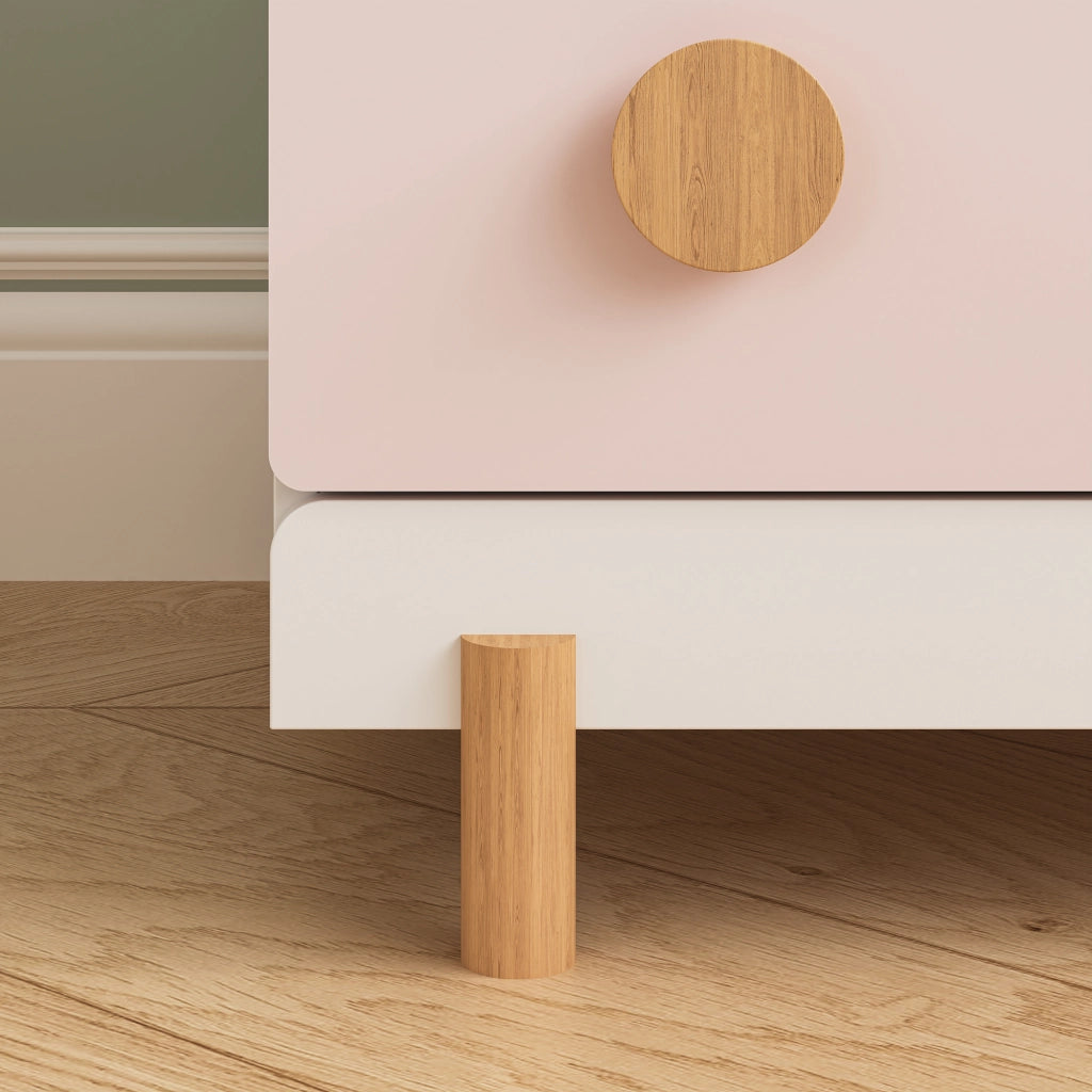 Cassettiera Vaarentaa per Cameretta con 3 Cassetti 66x55x41 cm - Bianco/Rosa [en.casa]