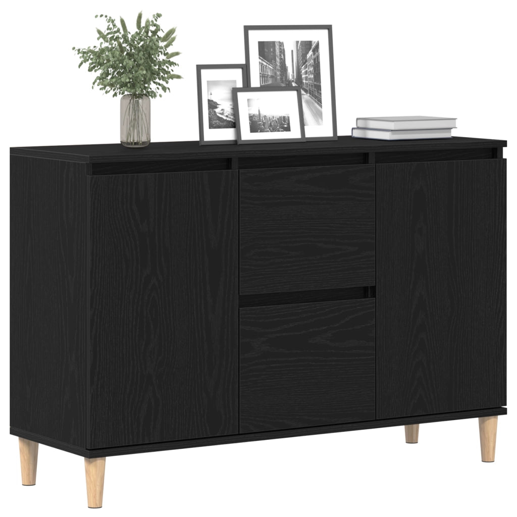 Credenza  in rovere nero 101x35x60 cm in legno ingegnerizzato