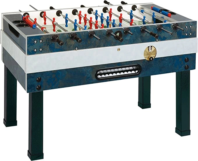 Calciobalilla Garlando linea Bar mod. Deluxe Outdoor con gettoniera aste uscenti