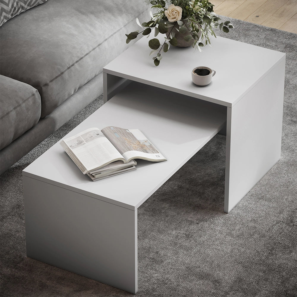 Vicco Set di tavolini Bianco 100 x 48 cm 2 parti