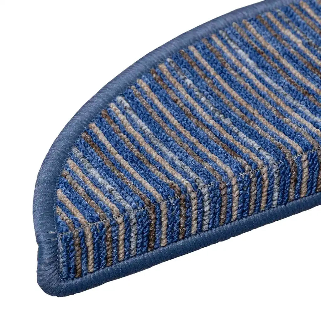 Tappetini per scale autoadesivi 15 pz | Gradini per Scale Blu 56 x 17 x 3 cm