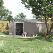 CASA DA GIARDINO 340x386x200 cm Acciaio Grigio chiaro con fondazione