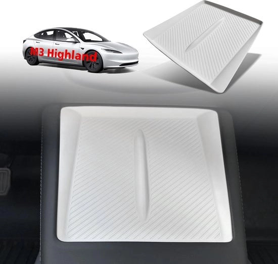 Accessori per Model 3 Highland per il vano porta oggetti con superficie di carico per smartphone in silicone con funzione antiscivolo, compatibile con il Modello 2024 di Tesla Model 3 Highland (bianco)