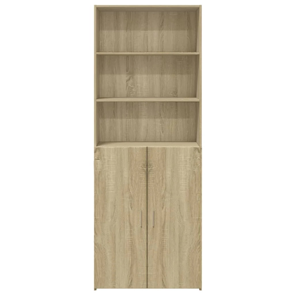 Credenza cassettiera cassettiera mobile contenitore organizer cucina soggiorno soggiorno alto Sonoma 70 x 42,5 x 185 cm derivati ​​del legno marrone 02_0034205