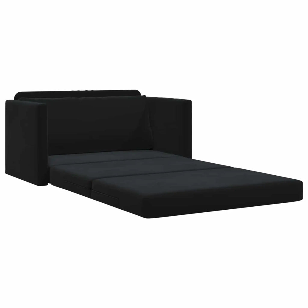 Divano letto | Sof¨¤ letto | Letto singolo Nero 124 x 71 x 78 cm Velluto