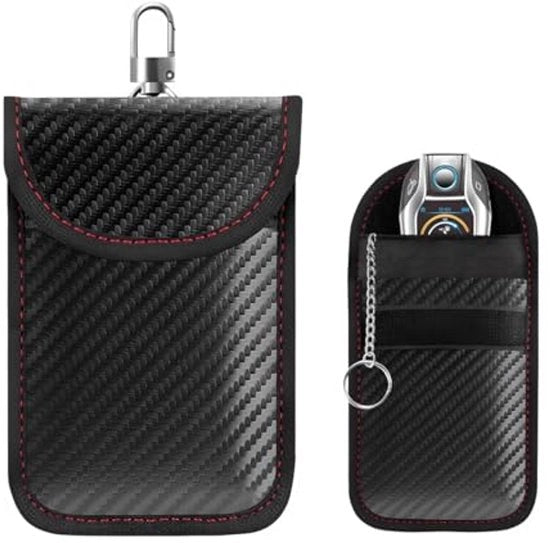 Borsa Faraday per Telefoni, Laptop e Chiavi di Auto - Blocco RFID Anti-Furto e Anti-Tracciamento Segnale