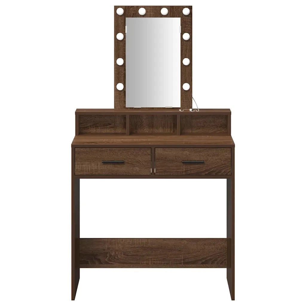 Tavolo da Trucco Marrone 79 x 41 x 140 cm Legno multistrato 865169