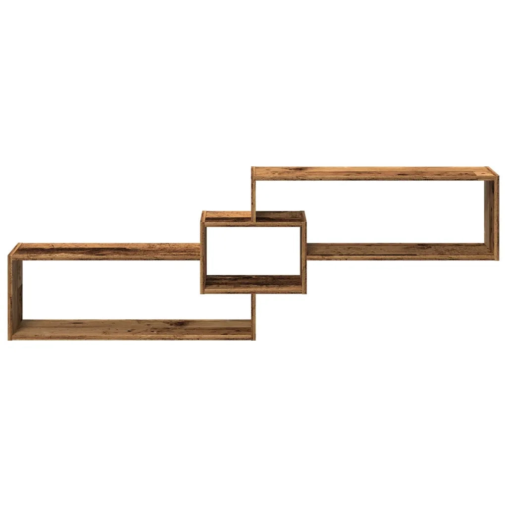 Mobile a Parete 158x18x53 cm Legno Antico in Legno Multistrato