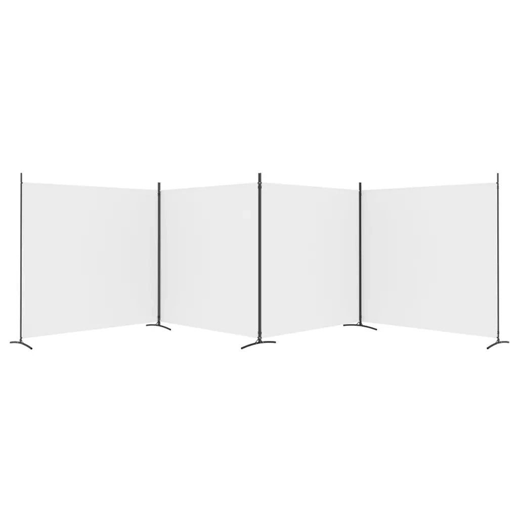 Divisorio a 4 Pannelli Bianco 698x180 cm Tessuto 350282