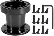 Adattatore per volante di guida universale - Sostegno - Nero - Alluminio - Accessori per volante di guida - Adatto a qualsiasi auto - 7,62 cm