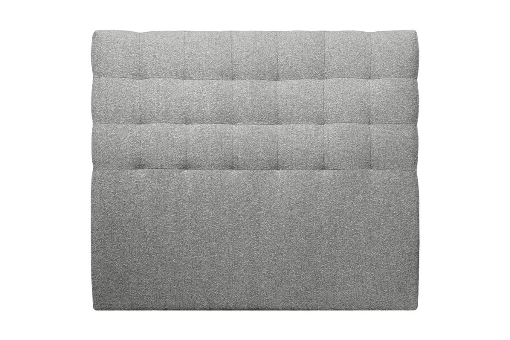 Testiera in tessuto bouclé grigio imbottita L180 cm