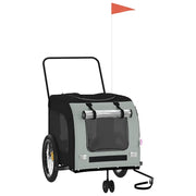 Rimorchio da Bici per Animali Nero e Grigio Oxford e Ferro CFW9244892