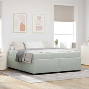 Struttura del letto Grigio chiaro 180 x 200 cm Tessuto