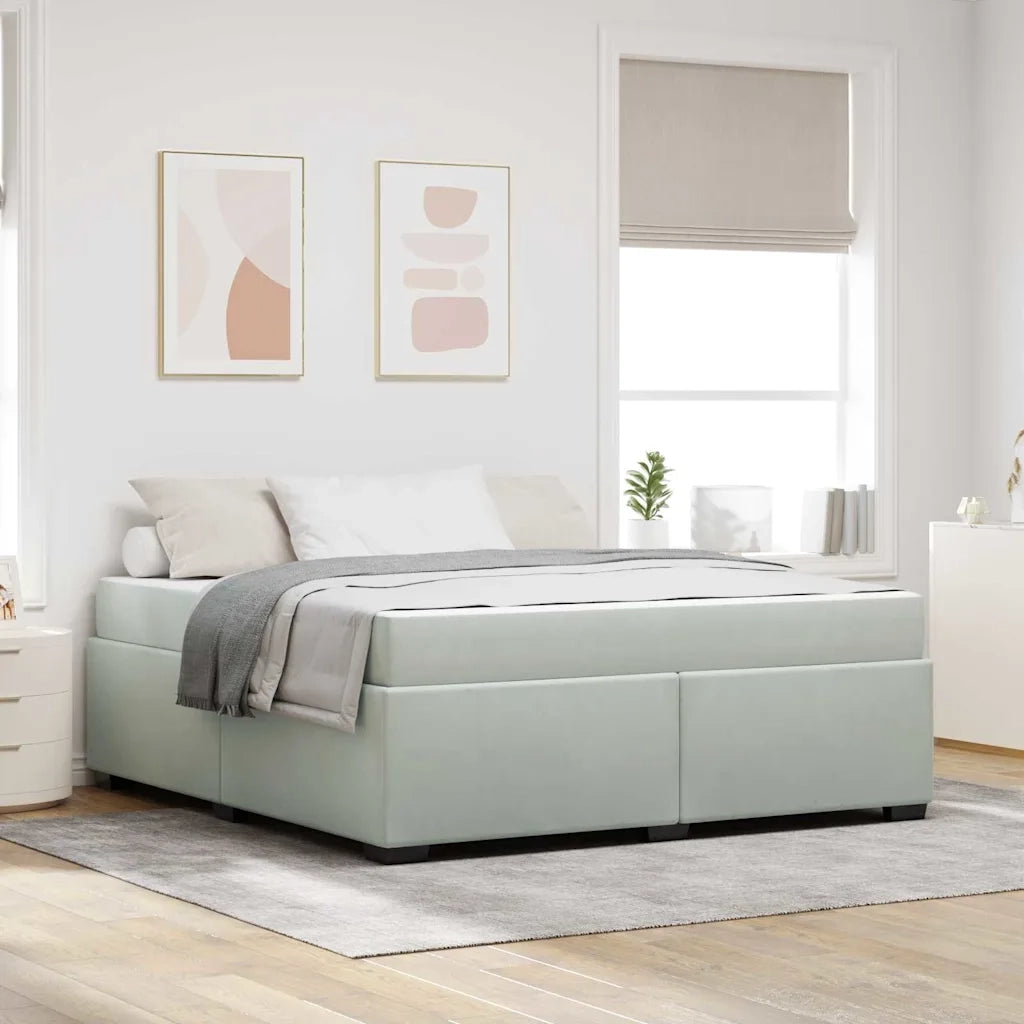 Struttura del letto Grigio chiaro 180 x 200 cm Tessuto
