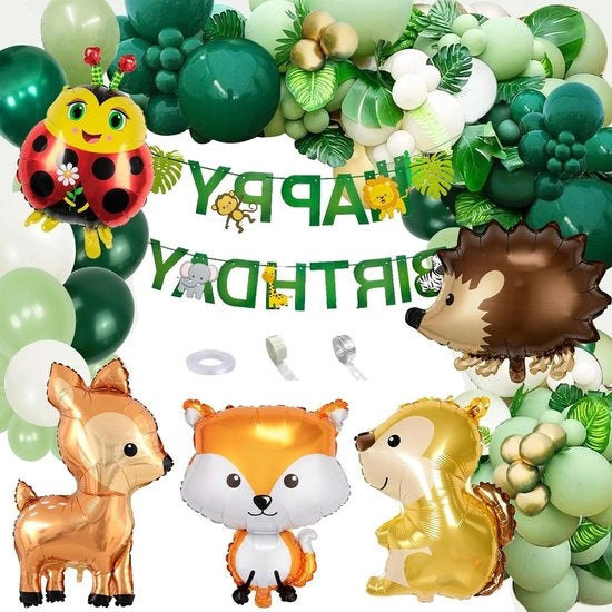 Decorazione di compleanno - Set di palloni animali selvatici da 95 pezzi