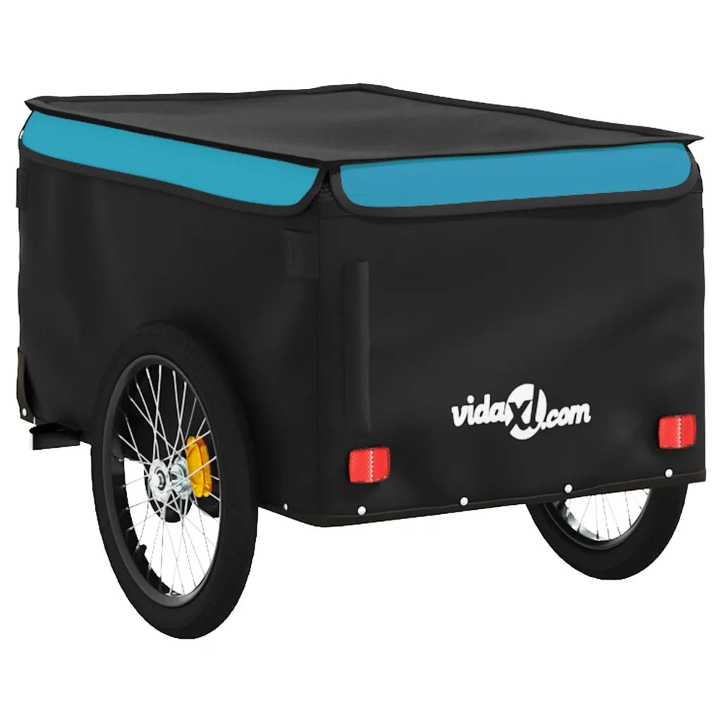 Rimorchio da Bici Nero e Blu 30 kg in Ferro CFW9149818