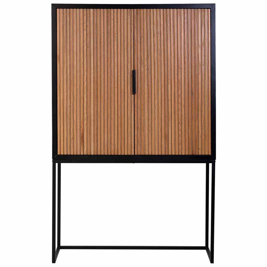 Armadio 2 ante in legno e metallo 100x40x160h cm