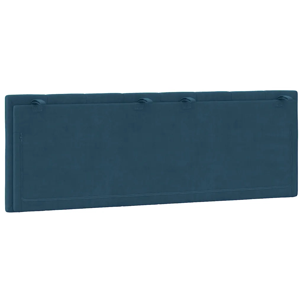Cuscino Testiera Hanko Blu 140 cm in Velluto 374673