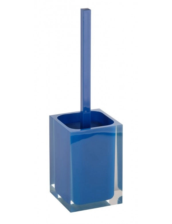 Set di 4 accessori da bagno da appoggio VISTA in resina blu