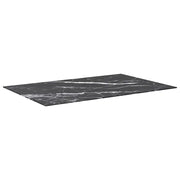 Piano Tavolo | Superficie Tavolo | Piano Scrivania Nero 100x62 cm 8mm Vetro Temperato Design Marmo