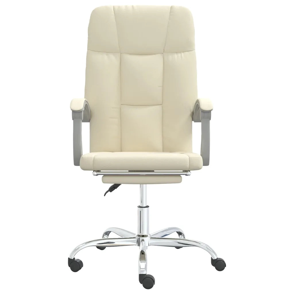 Poltrona da Ufficio Reclinabile Crema in Similpelle 349642