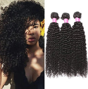Tre Bundle di Capelli Reali - Ricci Profondi, 22 pollici, Estensioni di Capelli Umani