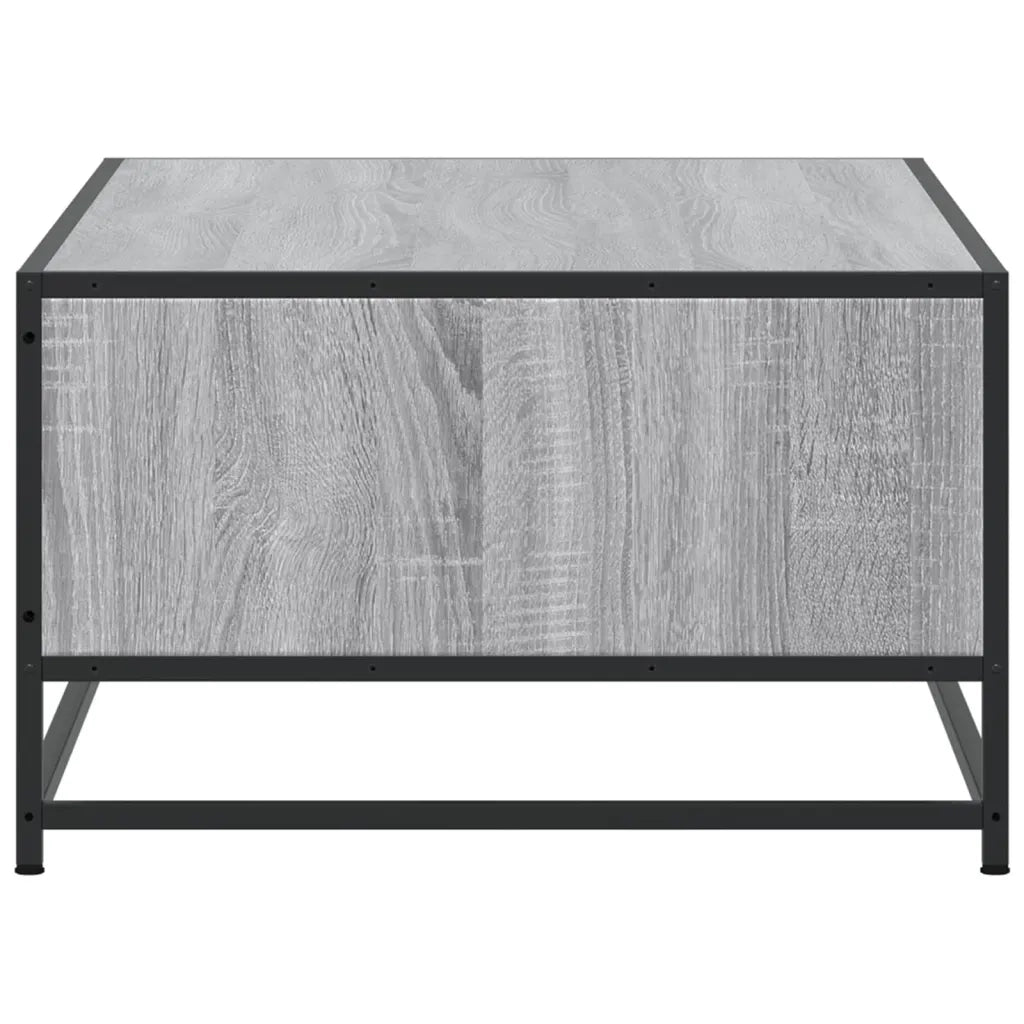 vidaXL Tavolino Grigio Sonoma 100x57x35 cm Legno Multistrato e Metallo