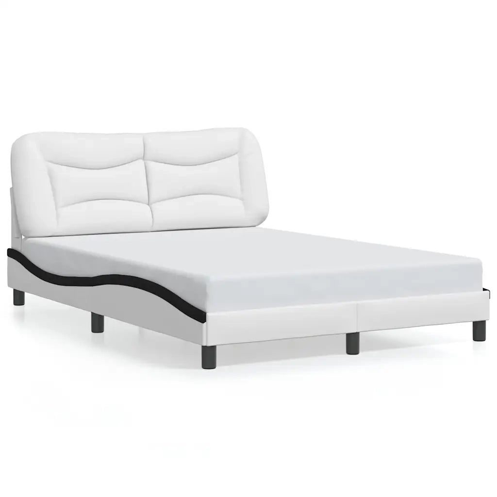 Giroletto senza Materasso Hvar Nero e Bianco 120x200 cm in Similpelle