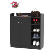 ARMADIO A SCARPIERA IN LEGNO 83 X 30 X 90 CM COLORE NERO