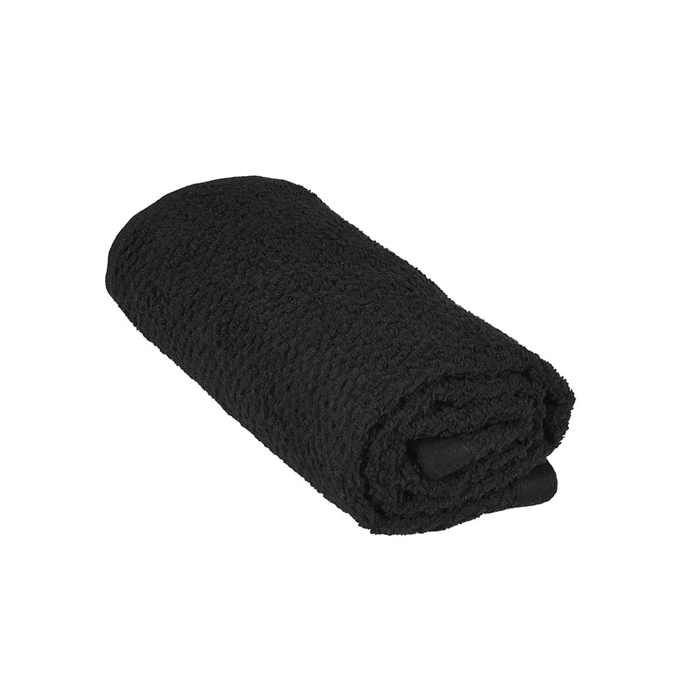 Asciugamani ospite per bagno 55x100 cm nero in cotone 100%