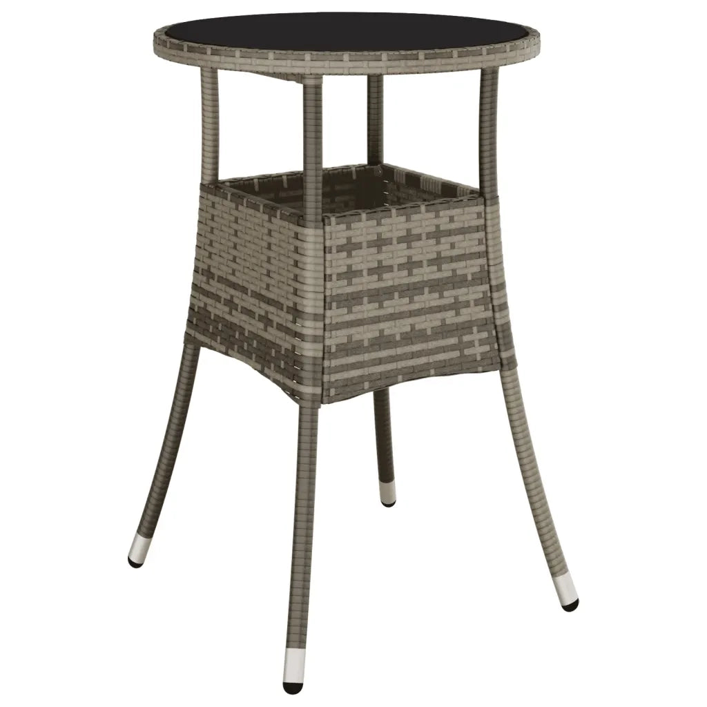 Set Bistr¨° da Giardino 5 pz | Set Salotto da Giardino con Cuscini in Polyrattan Nero