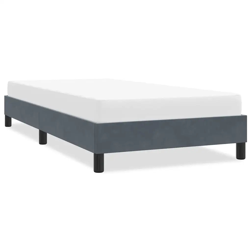 Giroletto senza Materasso Grigio Scuro 80x210 cm Velluto 4101332