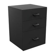 Lyra - Cassettiera Porta Stampante 3 Cassetti Mobiletto da Ufficio con Ruote  in Legno MDF Nero