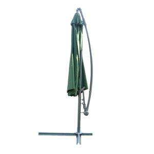 Ombrellone da Giardino Decentrato Ø3m in Metallo e Poliestere Verde