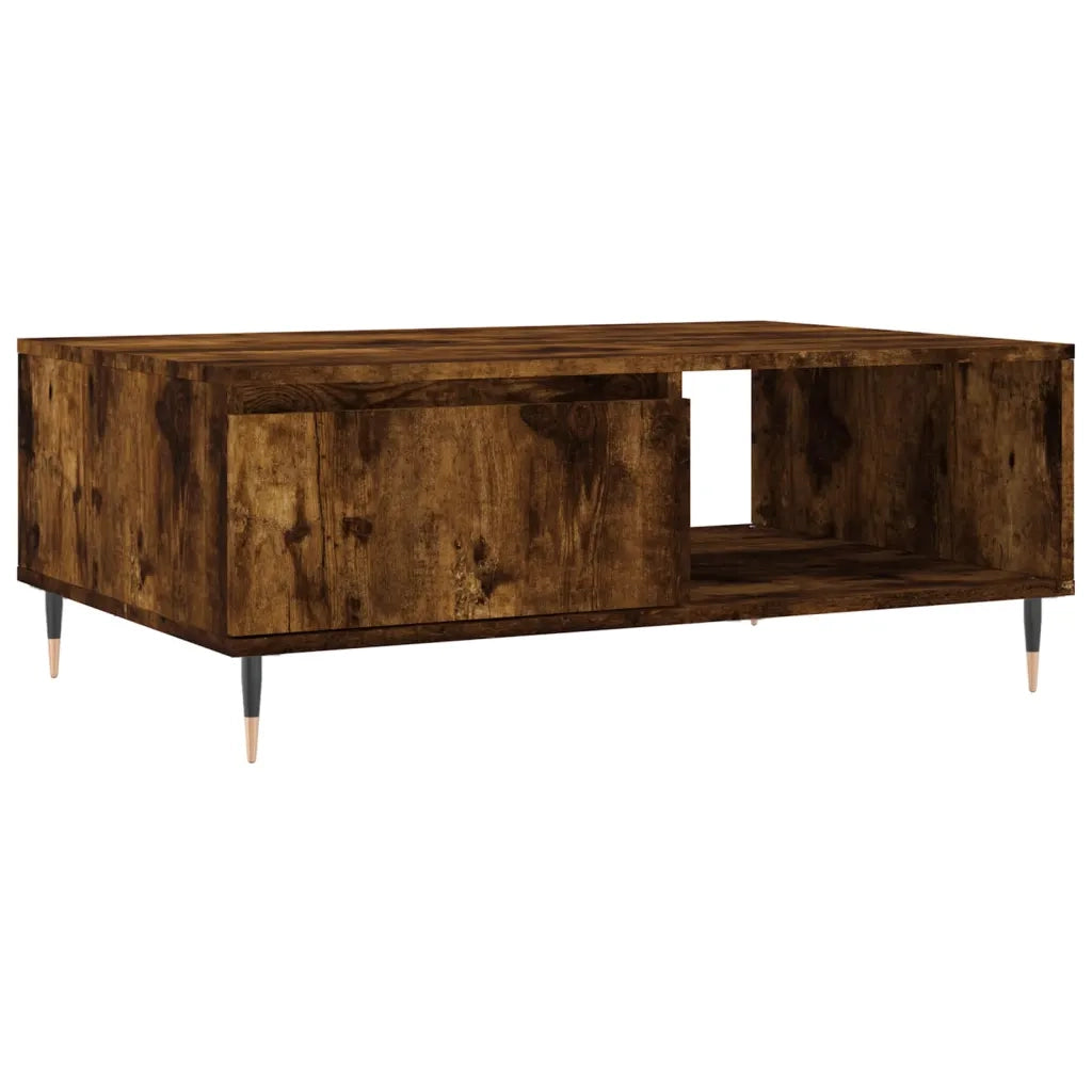 Tavolino da Salotto Rovere Fumo 90x60x35cm in Legno Multistrato 827057