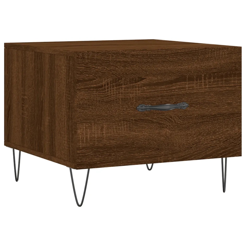 Tavolino da Salotto-Tavolino da soggiorno-Tavolo Rovere Marrone 50x50x40cm Legno Multistrato 911281