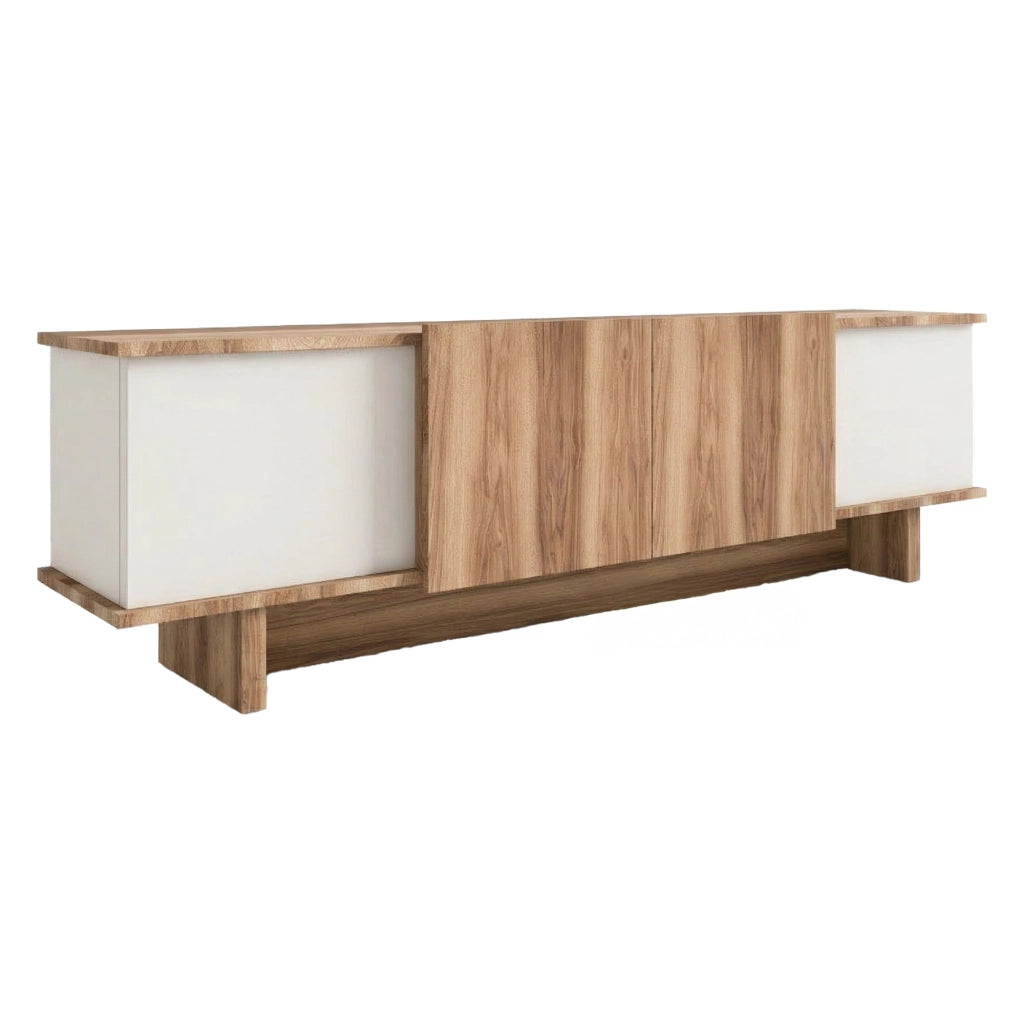 Clusone, Mobile Porta tv un Ripiano, 180x33x50h cm Beige