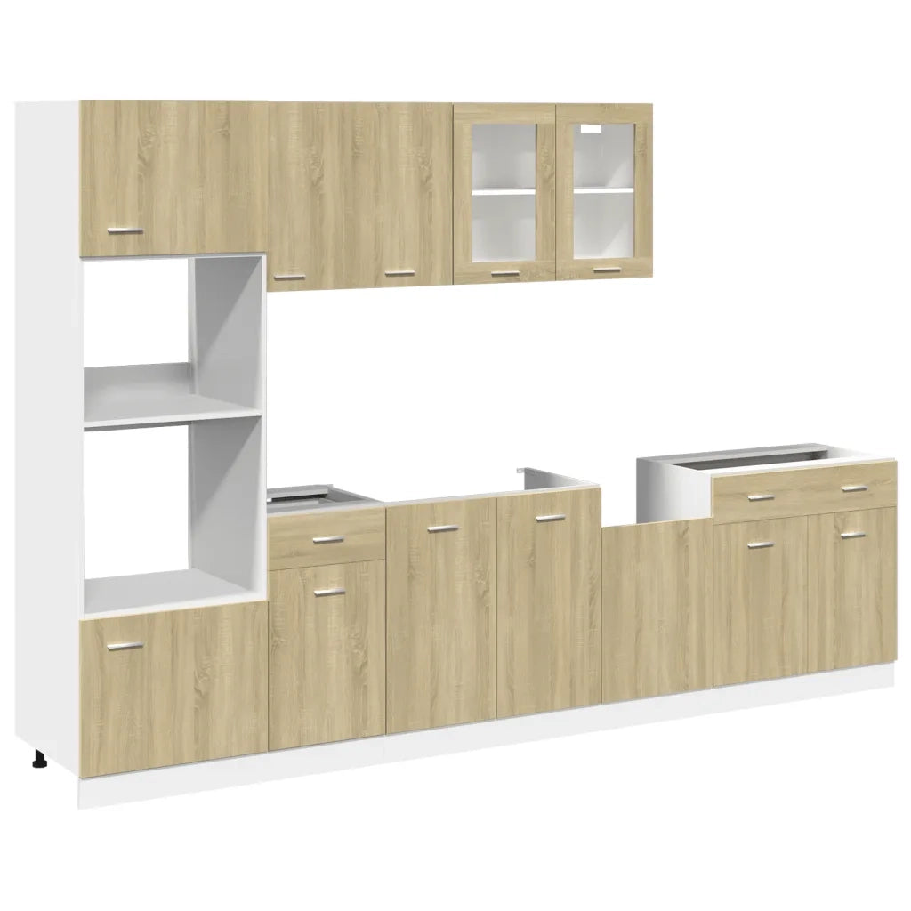Set di Mobili Porta TV 7 pz Lyon Rovere Sonoma in Truciolato 3307653