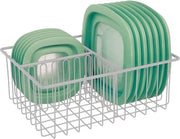 Organizzatore per coperchi, pratico ripiano da cucina con 3 contenitori per la conservazione dei coperchi, organizzatore moderno per la cucina, grigio chiaro