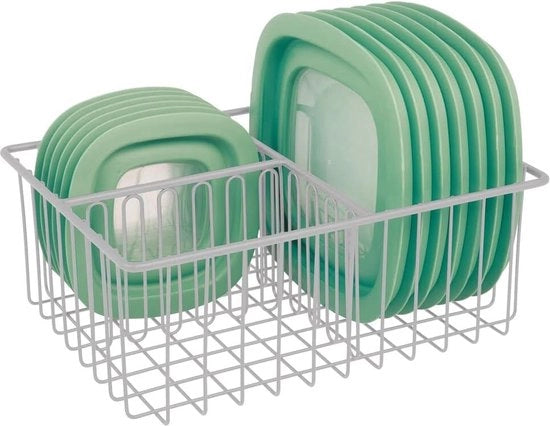 Organizzatore per coperchi, pratico ripiano da cucina con 3 contenitori per la conservazione dei coperchi, organizzatore moderno per la cucina, grigio chiaro