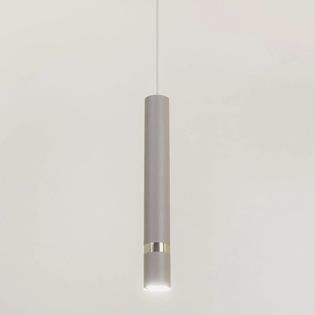 Lampada a sospensione tubo cashmere oro GU10 Milagro